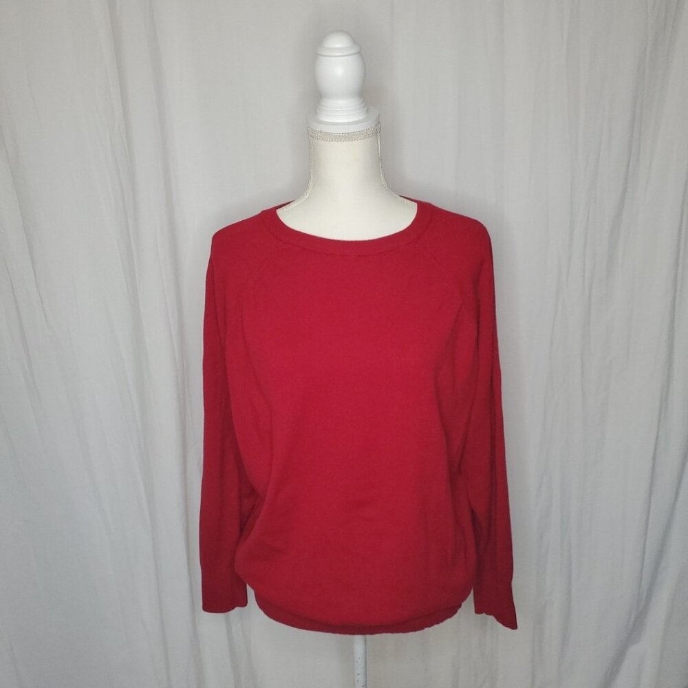 Torrid Womens's Red Cotton Blend Lightweight Pullover Sweater Size 1 Casual